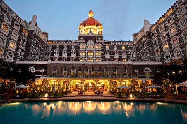 Pool at the Taj Mahal Palace and Tower Hotel in Colaba district