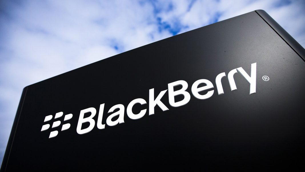 The BlackBerry logo is pictured at the BlackBerry campus in Waterloo September 23, 2013. REUTERS/Mark Blinch (CANADA - Tags: BUSINESS LOGO TELECOMS)